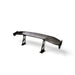 Lunaticsco NRG carbon fiber universal 69-inch spoiler with black metal mounting brackets and branded end plates.