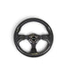 Lunaticsco NRG 320mm reinforced steering wheel with black carbon fiber look trim and solid double-riveted spokes