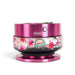 Lunaticsco NRG Gen 2.0 quick release with pink anodized aluminum body and floral sakura pattern ring
