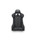 Lunaticsco NRG PRISMA black Alcantara racing bucket seat with 5-point harness compatibility and deep side bolsters.