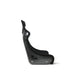 Lunaticsco NRG PRISMA black Alcantara racing bucket seat with a glitter-flake FRP shell, side profile view.
