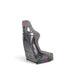 Lunaticsco NRG PRISMA bucket seat in gun metal Alcantara with a pearlized FRP shell and side profile view