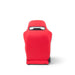 Lunaticsco NRG Type-R inspired red cloth reclining sport seat with bucket design and integrated harness pass-through