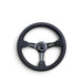 Lunaticsco NRG reinforced 350mm steering wheel in black alcantara with solid double-riveted spokes and horn button