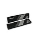 Lunaticsco NRG 20th anniversary black seat belt pads with emerald green stitching and white branding