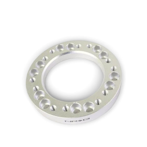Lunaticsco NRG 1/2 inch silver aluminum steering wheel hub spacer for custom interior positioning