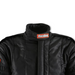 LunaticsCo RaceQuip black SFI-20 multi-layer Nomex racing jacket with high collar and protective fire-resistant design