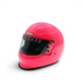 LunaticsCo RaceQuip PRO25 full face racing helmet in hot pink with a clear polycarbonate shield and SA2025 rating.