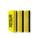 Lunaticsco WASH&WHIPS yellow and black foam dressing applicator pads for car detailing, set of three