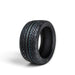 Lunaticsco Zeknova Lanz 8 420TW drift tire featuring a directional tread pattern and coloured wear indicator stripes.
