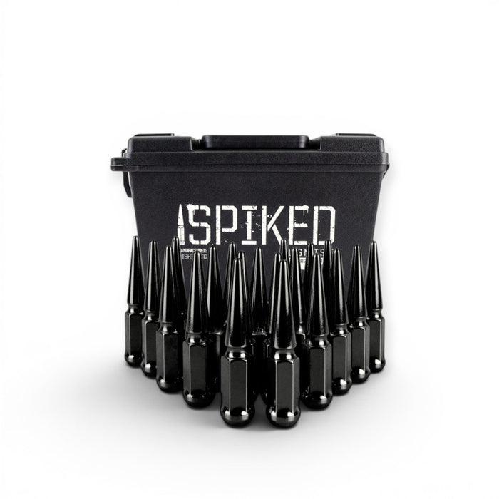 Mishimoto Steel Spiked Lug Nuts M12x1.5 20pc Set - Black - Lunaticsco