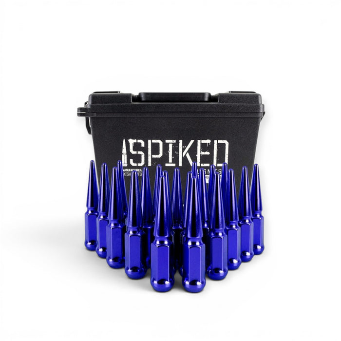 Mishimoto Steel Spiked Lug Nuts M12x1.5 20pc Set - Blue - Lunaticsco