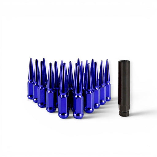 Mishimoto Steel Spiked Lug Nuts M12x1.5 20pc Set - Blue - Lunaticsco