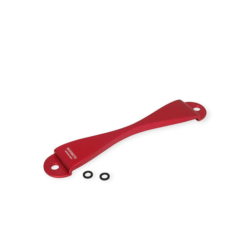 Mishimoto Subaru CNC Battery Tie-Down, Red - Lunaticsco