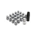 Muteki SR35 Close End Lug Nuts w/ Lock Set - Satin Silver 12x1.25 35mm (QTY 20) - Lunaticsco