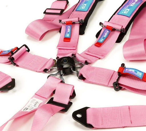 NRG 5PT 3in. Seat Belt Harness / Cam Lock - Pink - Lunaticsco