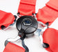 NRG 5PT 3in. Seat Belt Harness / Cam Lock - Red - Lunaticsco