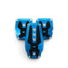 NRG Brushed Aluminum Sport Pedal M/T - Blue w/Black Rubber Inserts - Lunaticsco
