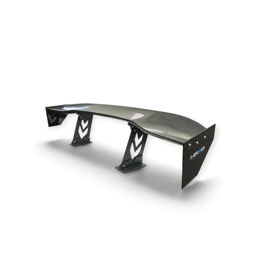 NRG Carbon Fiber Spoiler - Universal (59in.) NRG Logo Large End Plates - Lunaticsco