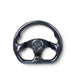 NRG Carbon Fiber Steering Wheel (320mm) Flat Bottom w/Shiny Black Carbon - Lunaticsco