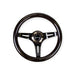 NRG Classic Wood Grain Steering Wheel (310mm) Black Chrome 3 - Spoke Center - Lunaticsco