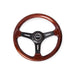NRG Classic Wood Grain Steering Wheel 330mm Matte Black 3 - Spoke Center - Lunaticsco