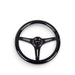 NRG Classic Wood Grain Steering Wheel (350mm) Black Sparkled Grip w/Black 3-Spoke Center - Lunaticsco