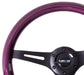 NRG Classic Wood Grain Steering Wheel (350mm) Purple Pearl/Flake Paint w/Black 3-Spoke Center - Lunaticsco