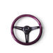 NRG Classic Wood Grain Steering Wheel (350mm) Purple Pearl/Flake Paint w/Black 3-Spoke Center - Lunaticsco