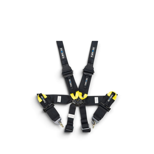 NRG FIA 6pt 2in. Shoulder Belt for HANS Device/ Rotary Cam Lock Buckle/ 3in. Waist Belt - Black - Lunaticsco
