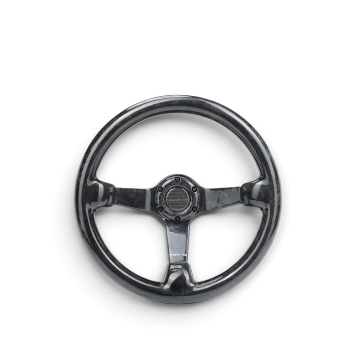NRG Forged Carbon Fiber Steering Wheel (350mm / 3in. Deep) - Lunaticsco