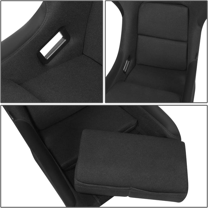 NRG FRP Bucket Seat Medium Black - Lunaticsco