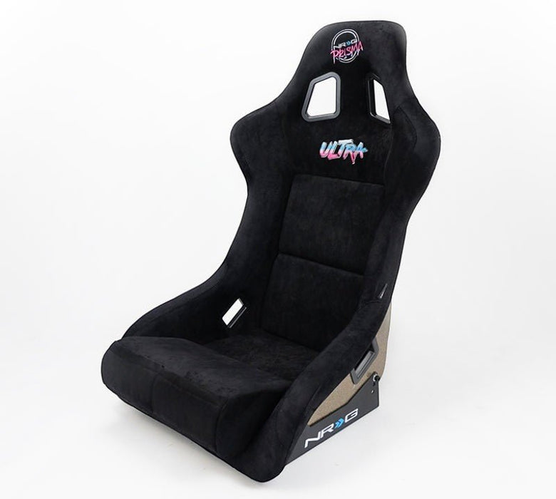 NRG FRP Bucket Seat ULTRA Edition - Large (Black Alcantara/Gold Glitter Back) - Lunaticsco