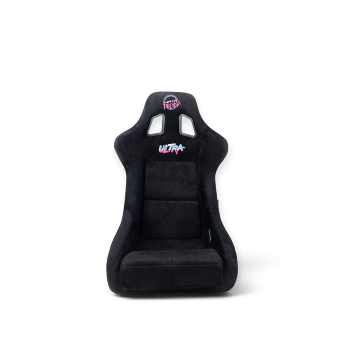 NRG FRP Bucket Seat ULTRA Edition - Large (Black Alcantara/Gold Glitter Back) - Lunaticsco
