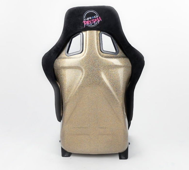 NRG FRP Bucket Seat ULTRA Edition - Large (Black Alcantara/Gold Glitter Back) - Lunaticsco