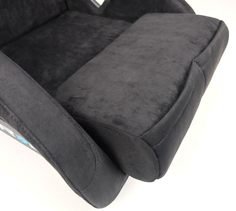 NRG FRP Bucket Seat ULTRA Edition - Large (Black Alcantara/Gold Glitter Back) - Lunaticsco
