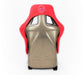 NRG FRP Bucket Seat Ultra Edition – Large (Red Alcantara / Gold Glitter Back) - Lunaticsco