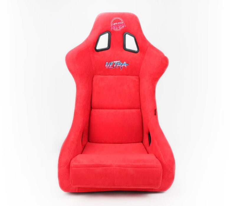 NRG FRP Bucket Seat Ultra Edition – Large (Red Alcantara / Gold Glitter Back) - Lunaticsco