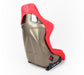 NRG FRP Bucket Seat Ultra Edition – Large (Red Alcantara / Gold Glitter Back) - Lunaticsco