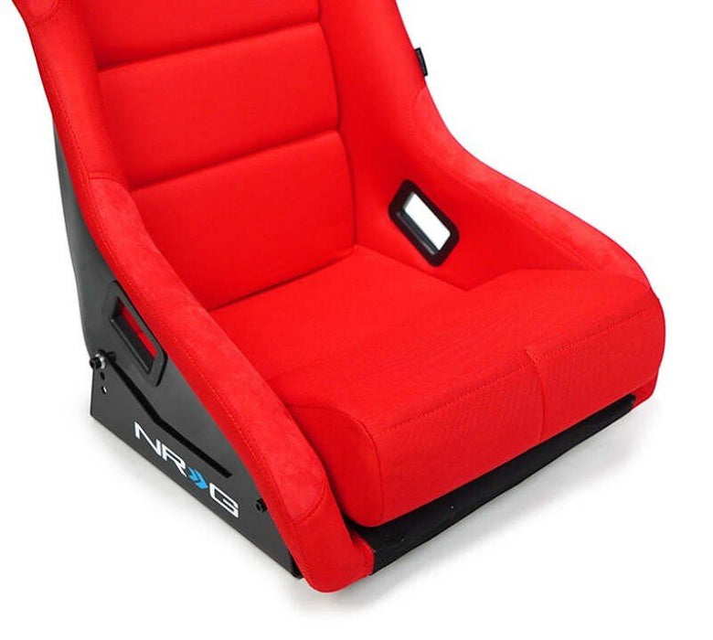 NRG FRP Fiber Glass Bucket Seat (Red) - XLarge - Lunaticsco