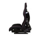 NRG FRP Racing Bucket Seat - Reclinable (Black Cloth W/Red Stiting) - Lunaticsco
