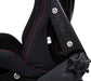 NRG FRP Racing Bucket Seat - Reclinable (Black Cloth W/Red Stiting) - Lunaticsco