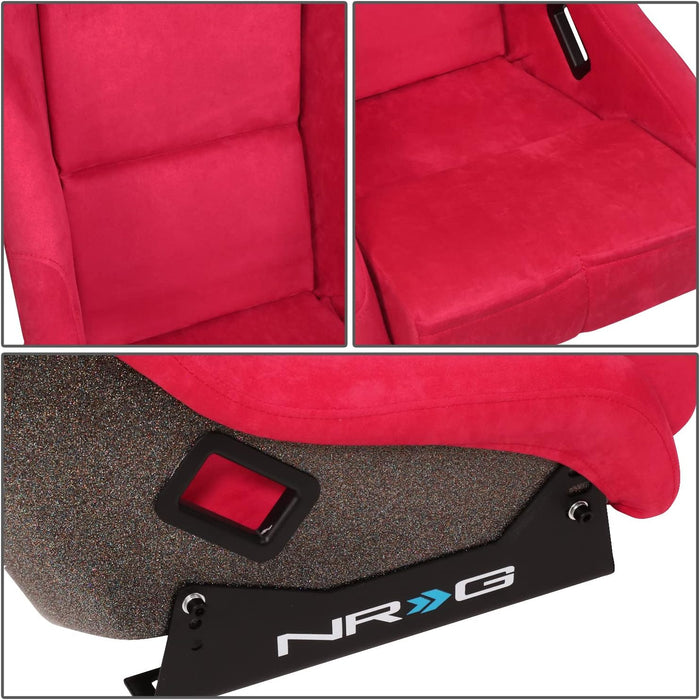 NRG FRP Ultra Edition Bucket Seat Medium RED - Lunaticsco