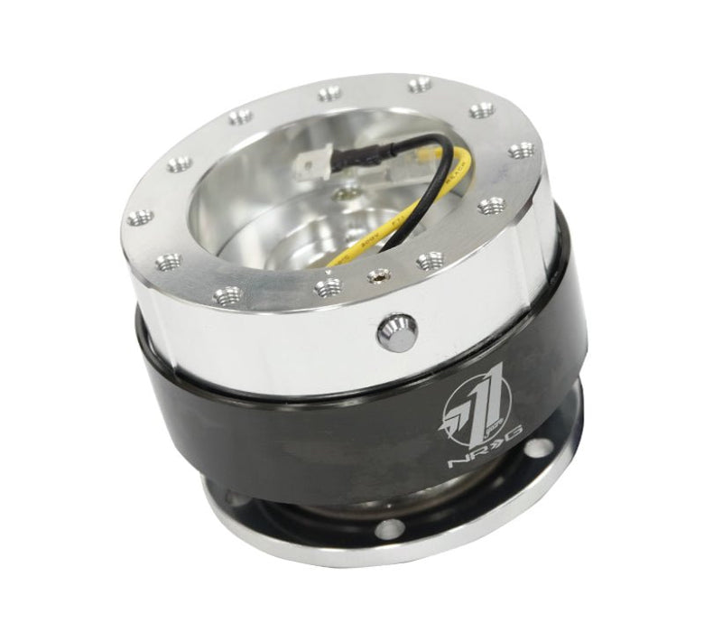 NRG Quick Release Gen 1.5 - Silver Body / Black Chrome Ring - Lunaticsco