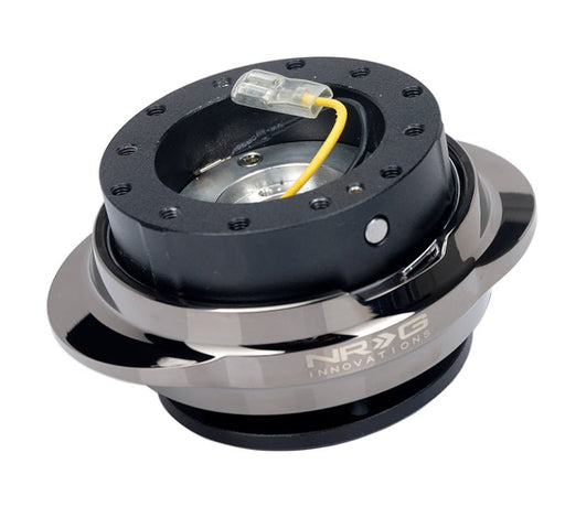 NRG Quick Release Kit - Black Body/ Black Chrome Oval Ring - Lunaticsco