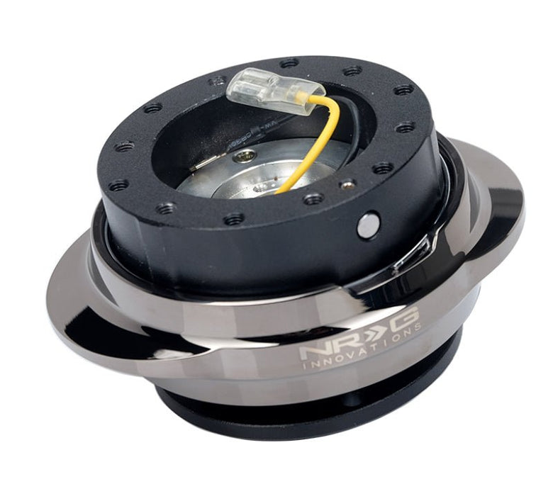 NRG Quick Release Kit - Black Body/ Black Chrome Oval Ring - Lunaticsco