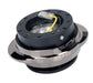 NRG Quick Release Kit - Black Body/ Black Chrome Oval Ring - Lunaticsco