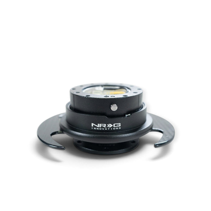 NRG Quick Release Kit Gen 3.0 - Black Body / Black Ring w/ Carbon Fiber Handles - Lunaticsco