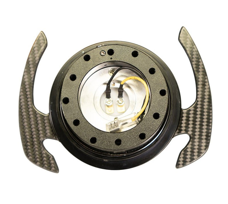 NRG Quick Release Kit Gen 4.0 - Black Body / Black Ring w/ CF Handles - Lunaticsco