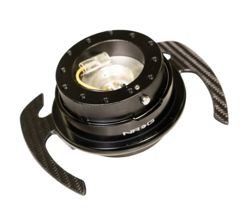 NRG Quick Release Kit Gen 4.0 - Black Body / Black Ring w/ CF Handles - Lunaticsco